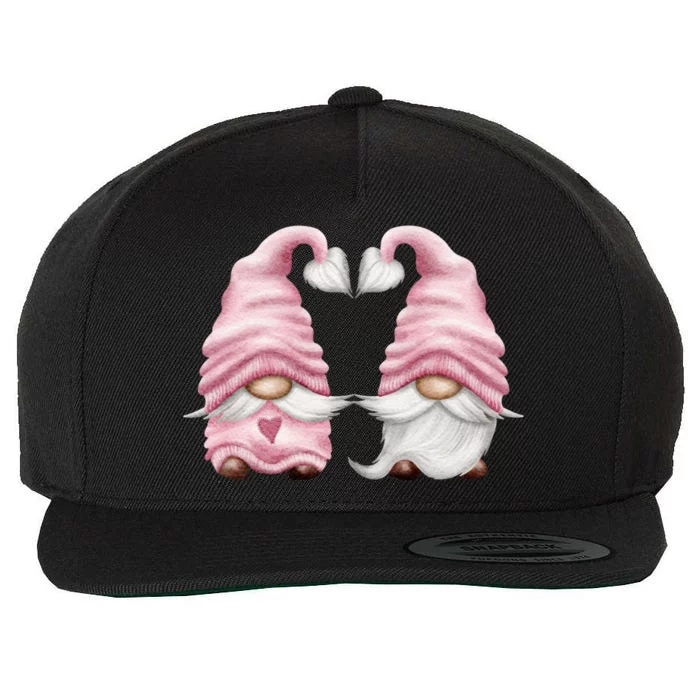 Unique Valentines Day Gnome Aesthetic Gift Cute Love Gift Wool Snapback Cap