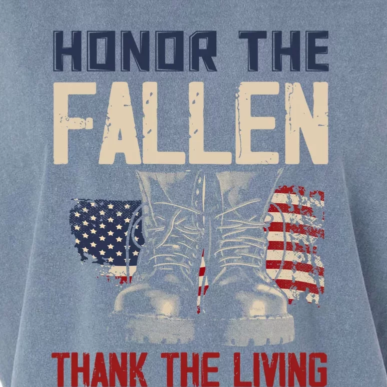 Usa Veterans Day Memorial Day Honor The Fallen Gift Garment-Dyed Women's Muscle Tee