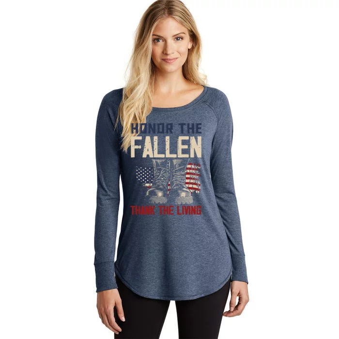 Usa Veterans Day Memorial Day Honor The Fallen Gift Women's Perfect Tri Tunic Long Sleeve Shirt