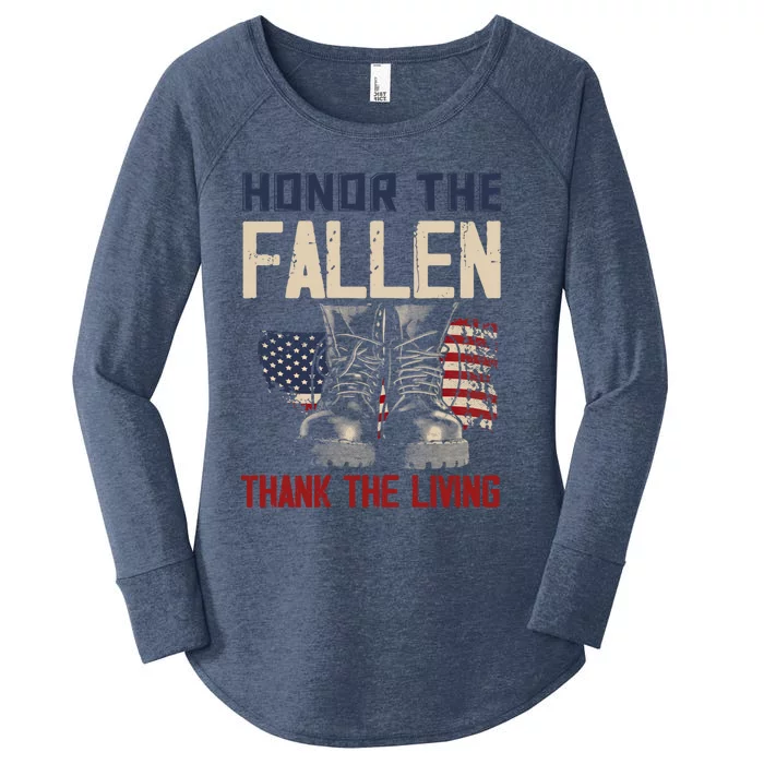 Usa Veterans Day Memorial Day Honor The Fallen Gift Women's Perfect Tri Tunic Long Sleeve Shirt