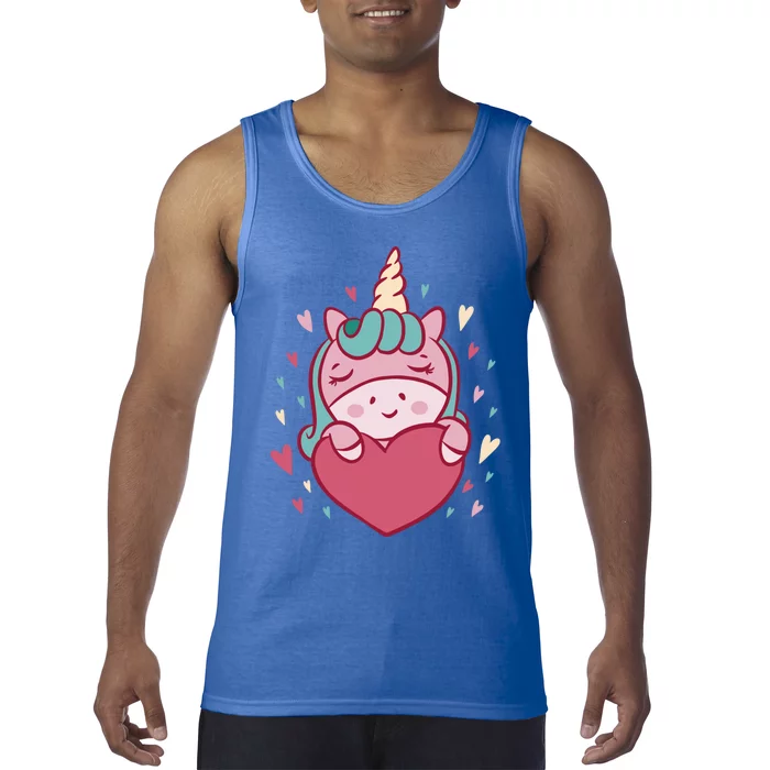 Unicorn Valentine's Day Heart Cute Gift Tank Top