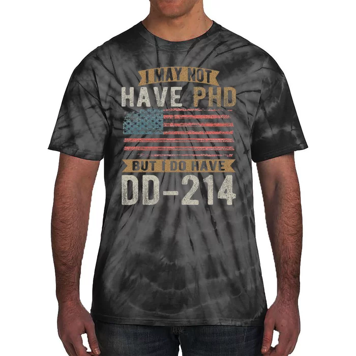 US Veteran DD 214 Funny Army Vietnam Veteran Tie-Dye T-Shirt