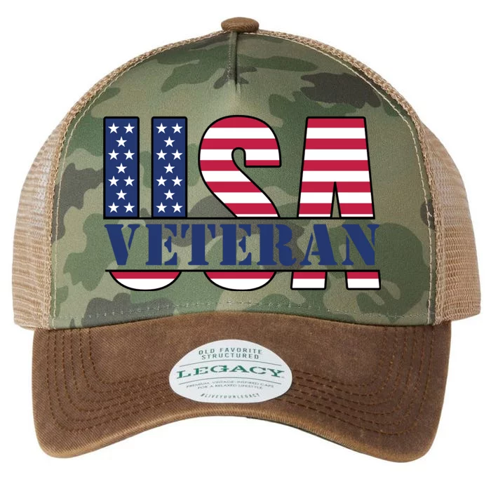 Usa Veteran Flag Legacy Tie Dye Trucker Hat