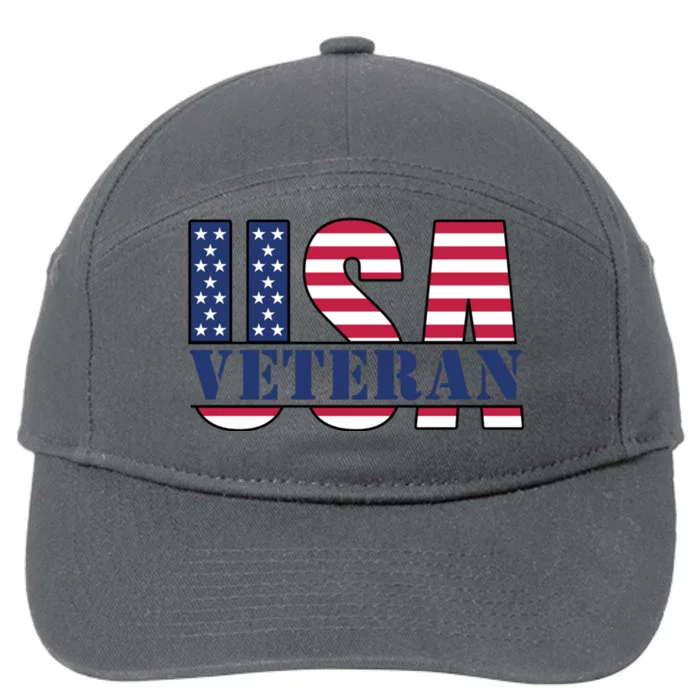 Usa Veteran Flag 7-Panel Snapback Hat