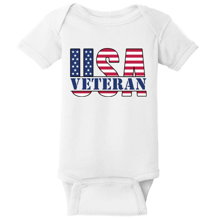 Usa Veteran Flag Baby Bodysuit