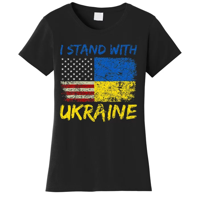 Ukraine Vintage Flag Ukrainian Lovers Ukraine Pride Women's T-Shirt