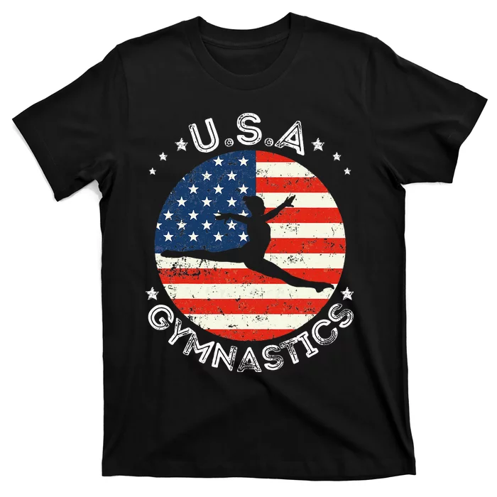 USA Vintage Gymnastics Team Retro Support USA Gymnast T-Shirt