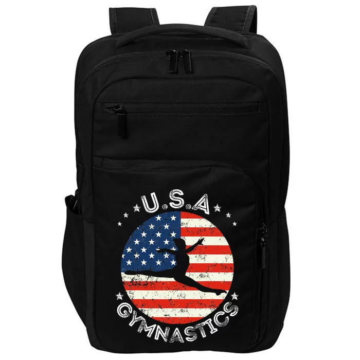 Usa Vintage Gymnastics Team Retro Support Usa Women Gymnast Impact Tech Backpack