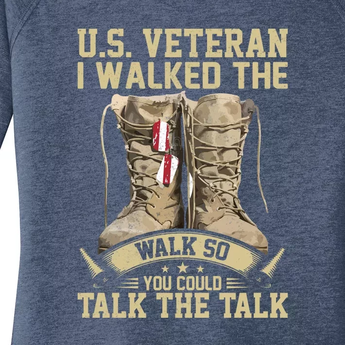 U.s Veteran I Walked The Walk So You Could Talk The Talk Women's Perfect Tri Tunic Long Sleeve Shirt