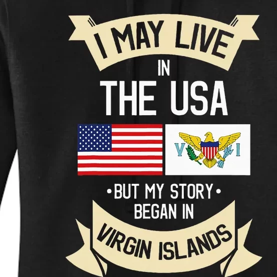 Us Virgin Islands Roots American Flag Usa Gifts Women's Pullover Hoodie