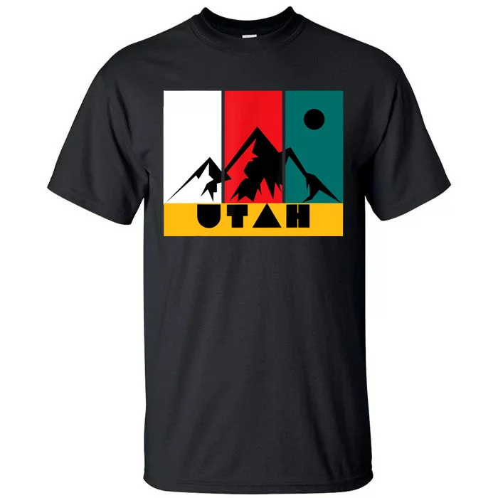 Utah Vintage Logo Park City Utah Retro Skiing Tall T-Shirt