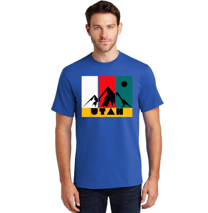 Utah Vintage Logo Park City Utah Retro Skiing Tall T-Shirt