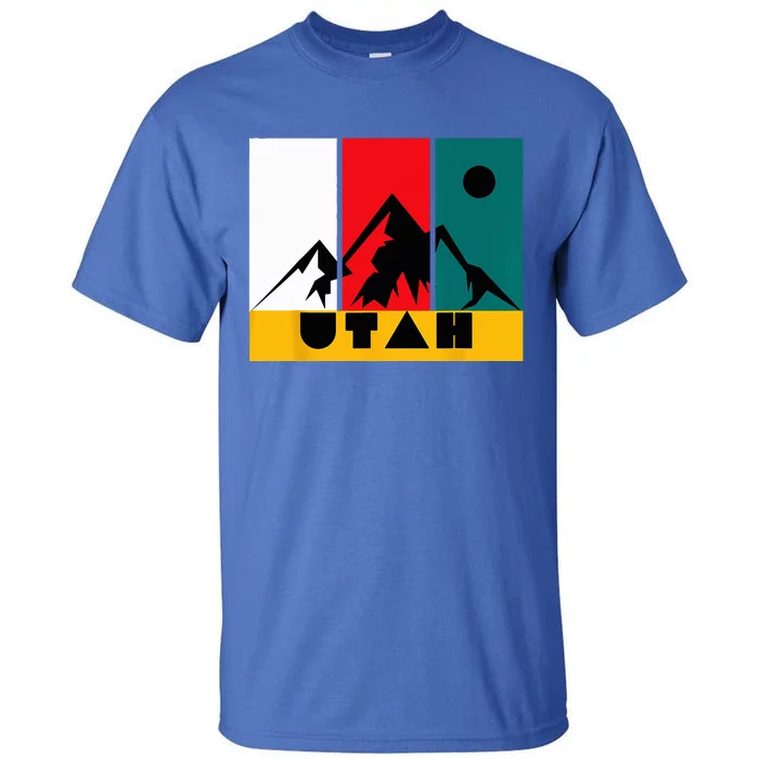 Utah Vintage Logo Park City Utah Retro Skiing Tall T-Shirt