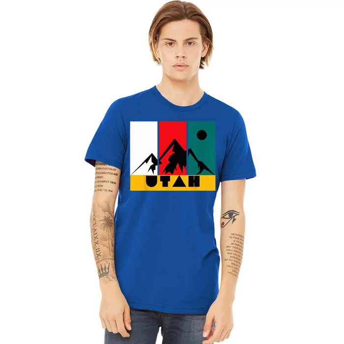 Utah Vintage Logo Park City Utah Retro Skiing Premium T-Shirt