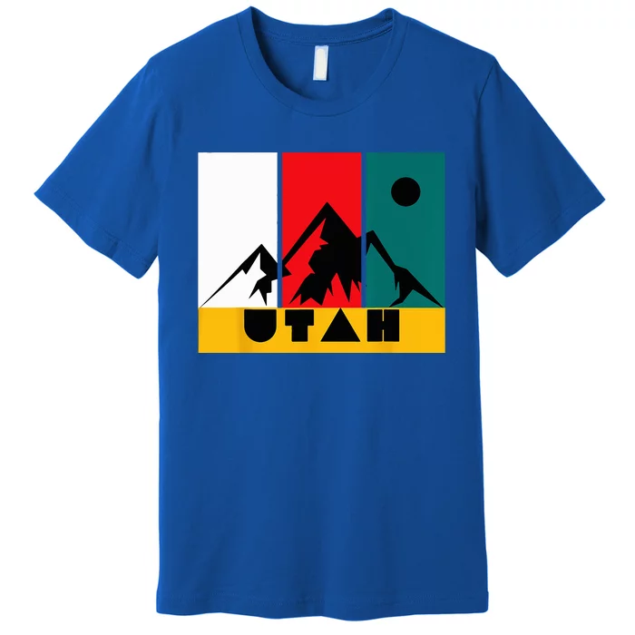 Utah Vintage Logo Park City Utah Retro Skiing Premium T-Shirt