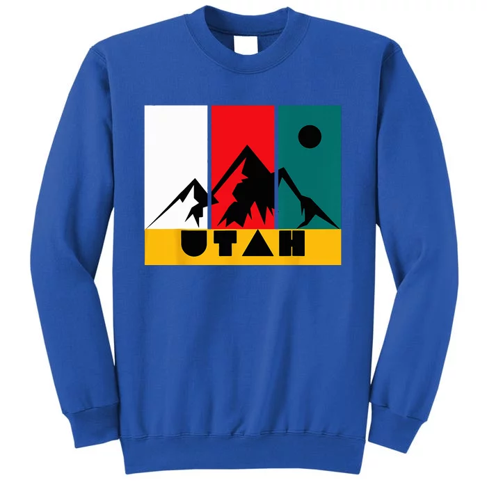 Utah Vintage Logo Park City Utah Retro Skiing Tall Sweatshirt