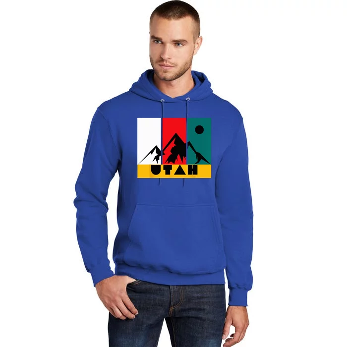 Utah Vintage Logo Park City Utah Retro Skiing Tall Hoodie