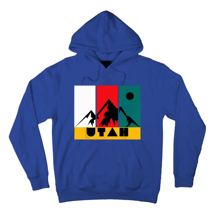 Utah Vintage Logo Park City Utah Retro Skiing Tall Hoodie