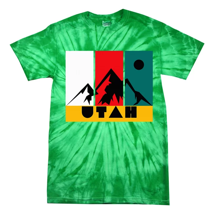 Utah Vintage Logo Park City Utah Tie-Dye T-Shirt