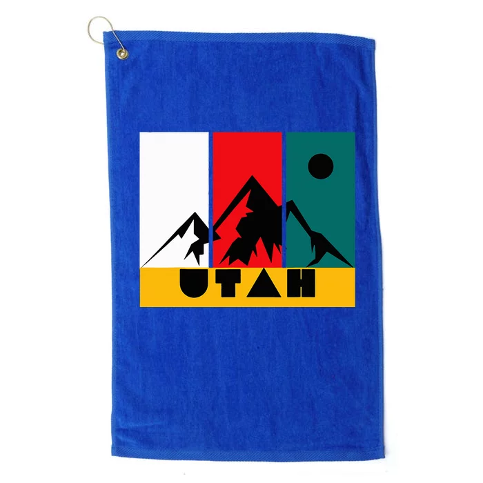 Utah Vintage Logo Park City Utah Platinum Collection Golf Towel