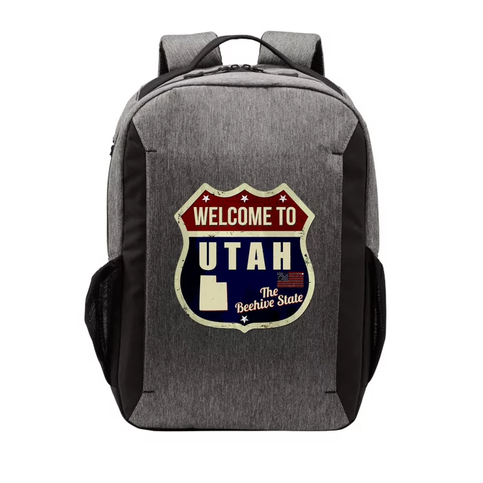 Utah Vintage Metal Road Sign Logo Vector Backpack