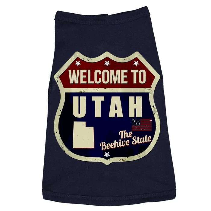 Utah Vintage Metal Road Sign Logo Doggie Tank