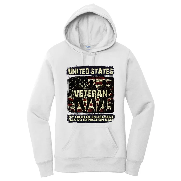 U.S. Veteran My Oath Of Enlistment Has No Expiration Date Women's Pullover Hoodie