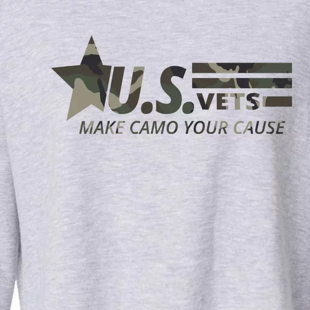 U.S. Vets Make Camo Your Cause Cropped Pullover Crew