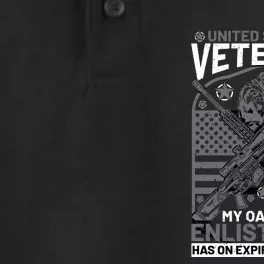 U.S. Veteran My Oath Of Enlistment Has No Expiration Date Dry Zone Grid Performance Polo