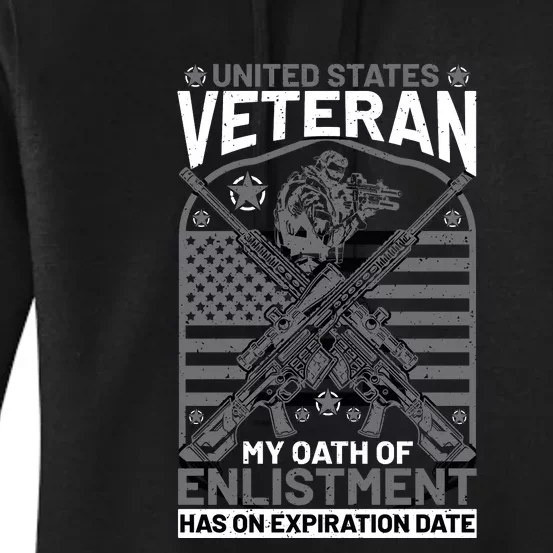 U.S. Veteran My Oath Of Enlistment Has No Expiration Date Women's Pullover Hoodie