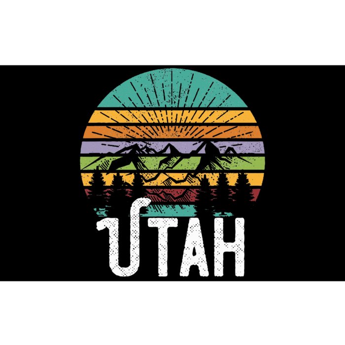 Utah Vintage Mountain 70s 80s Style Bumper Sticker