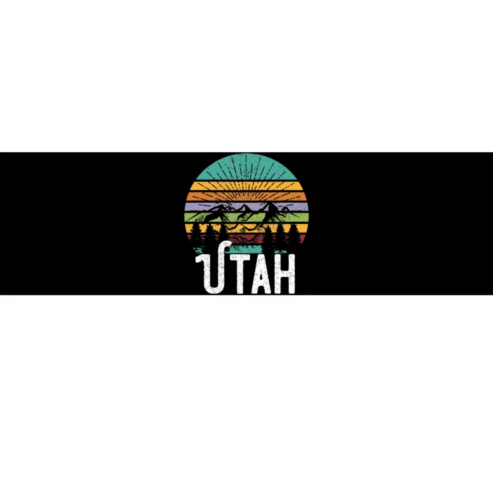 Utah Vintage Mountain 70s 80s Style Bumper Sticker