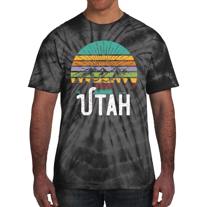 Utah Vintage Mountain 70s 80s Style Tie-Dye T-Shirt