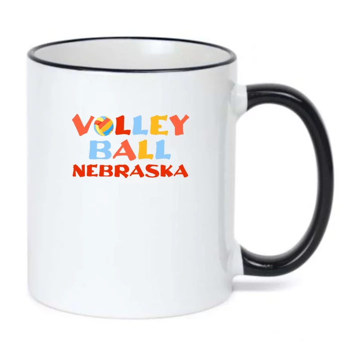 USA Volleyball Nebraska Black Color Changing Mug