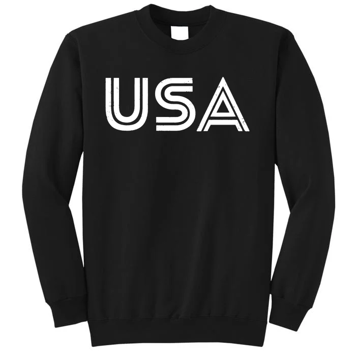 Usa Vintage Patriotic Logo Tall Sweatshirt