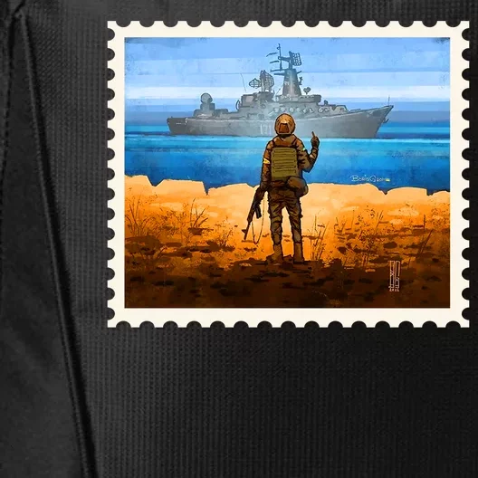 Ukraine Vs Russian Warship Stamp City Backpack