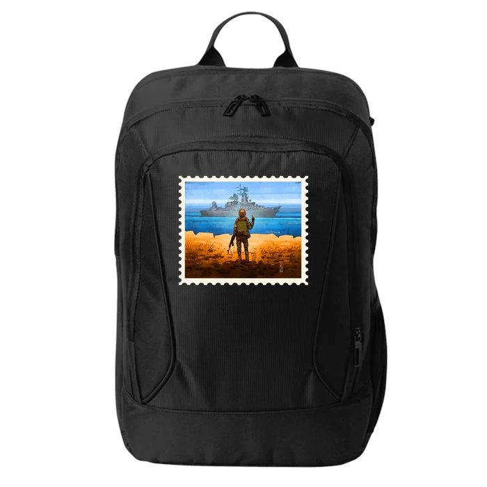 Ukraine Vs Russian Warship Stamp City Backpack