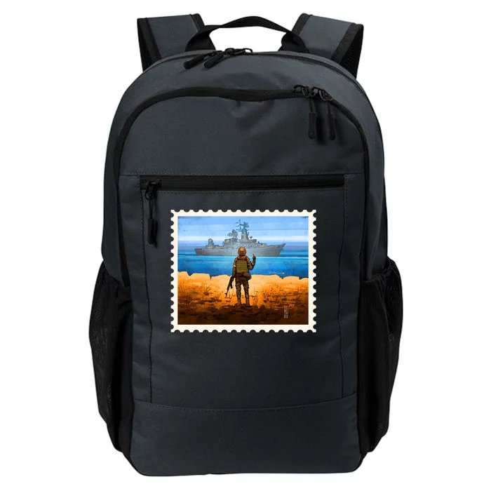 Ukraine Vs Russian Warship Stamp Daily Commute Backpack