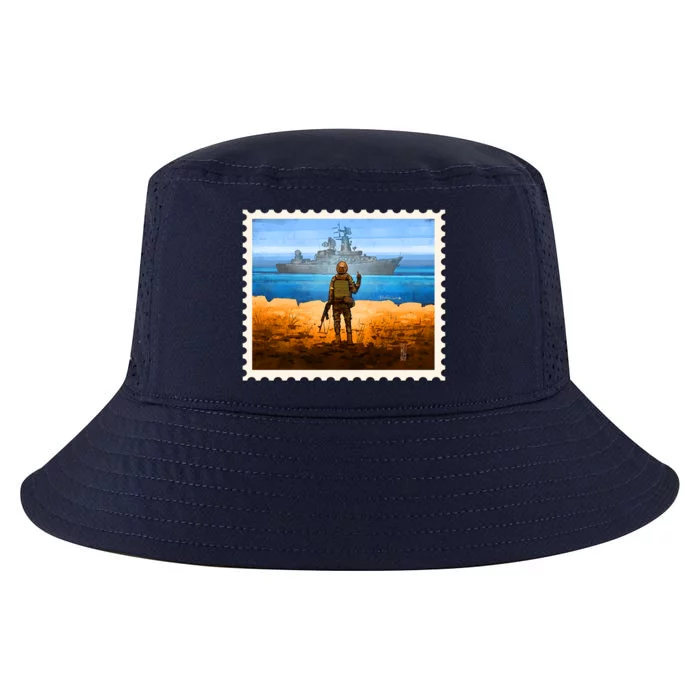 Ukraine Vs Russian Warship Stamp Cool Comfort Performance Bucket Hat