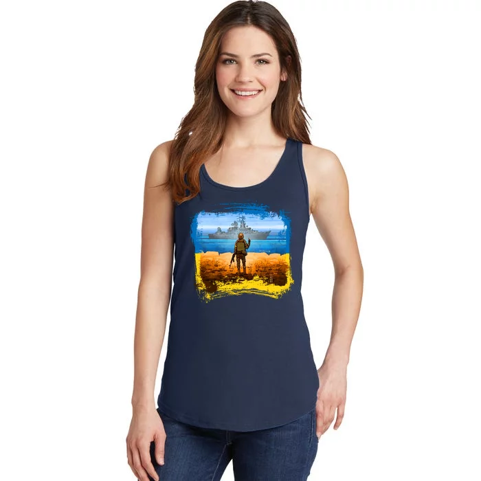 Ukraine Vs Russian Warship Ladies Essential Tank