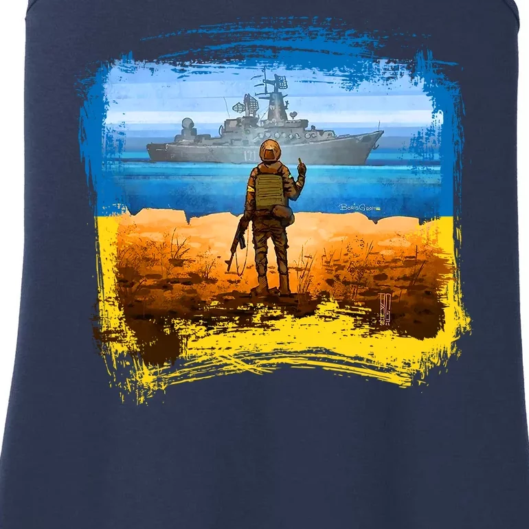 Ukraine Vs Russian Warship Ladies Essential Tank