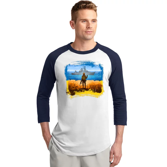 Ukraine Vs Russian Warship Baseball Sleeve Shirt