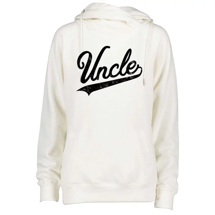 Uncle Vintage Retro Style Father’s Day Gift For Papa Uncle Cool Gift Womens Funnel Neck Pullover Hood