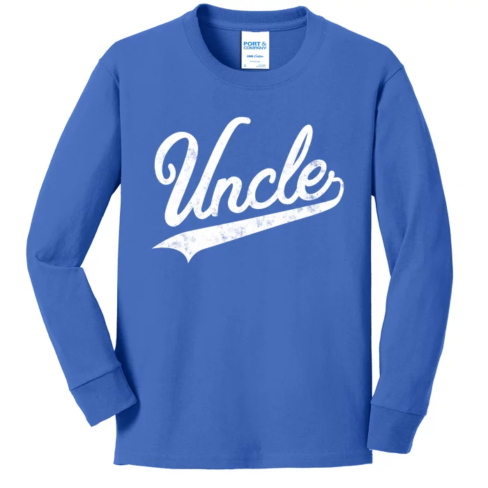 Uncle Vintage Retro Style Father’s Day Gift For Papa Uncle Cool Gift Kids Long Sleeve Shirt