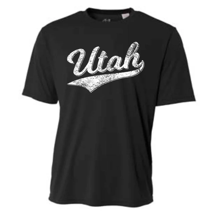 Utah Varsity Script Sports Athletic Jersey Style Cooling Performance Crew T-Shirt