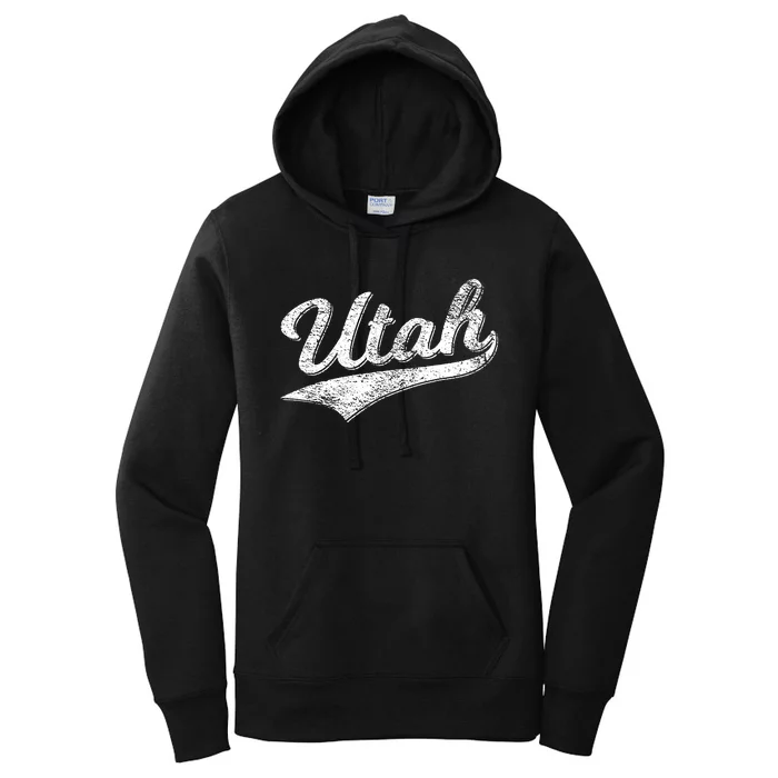 Utah Varsity Script Sports Athletic Jersey Style Women's Pullover Hoodie