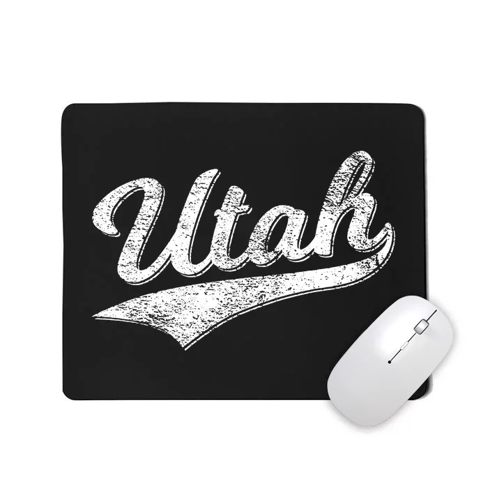 Utah Varsity Script Sports Athletic Jersey Style Mousepad