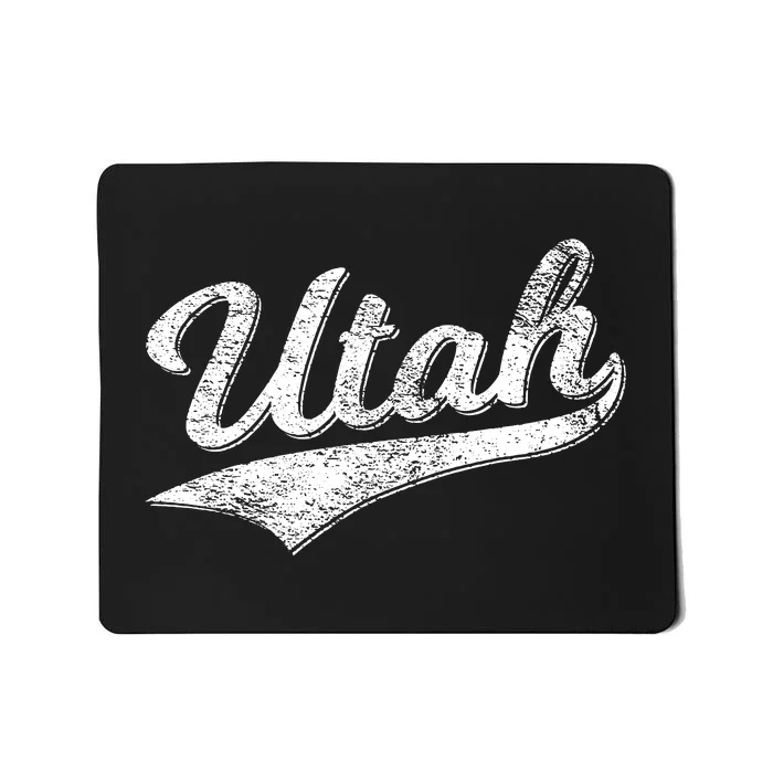 Utah Varsity Script Sports Athletic Jersey Style Mousepad