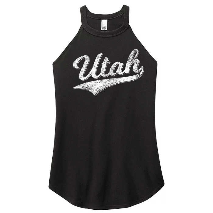 Utah Varsity Script Sports Athletic Jersey Style Women’s Perfect Tri Rocker Tank