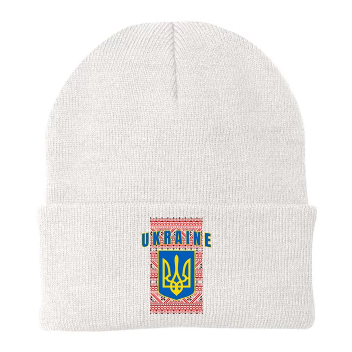 Ukraine Vyshyvanka Trident Flag Support Knit Cap Winter Beanie